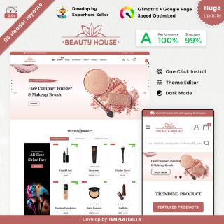 BeautyHouse - Hair Spa Beauty Skincare Super Store PrestaShop Theme