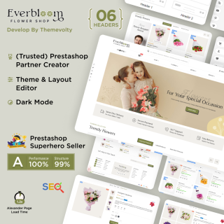 Everbloom - Flowers Wedding Multipurpose Store PrestaShop Theme