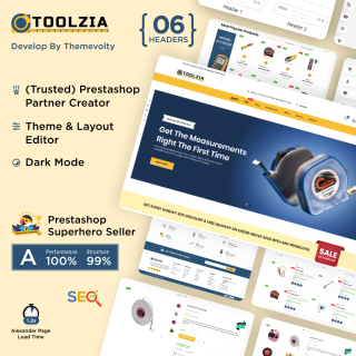 Toolzia - Tools Utility Multipurpose Super Store PrestaShop Theme
