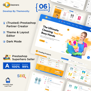 Gocleaners - Cleaning Tools Gloves Vacuum Super Store PrestaShop Theme
