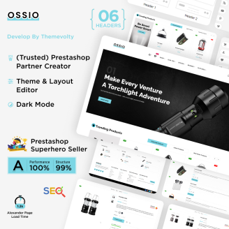 Ossio - Torch Headlamp Light Beacon Multipurpose Store
