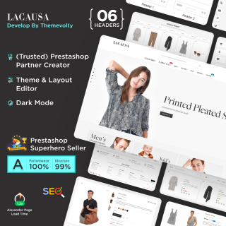 Lacausa Mega Fashion Super Store PrestaShop Theme