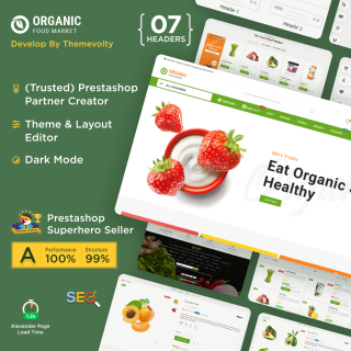 Organic Mega Food and Grocery PrestaShop Theme