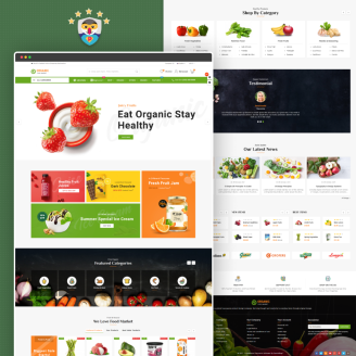 Organic - Mega Food Store Responsive PrestaShop Theme