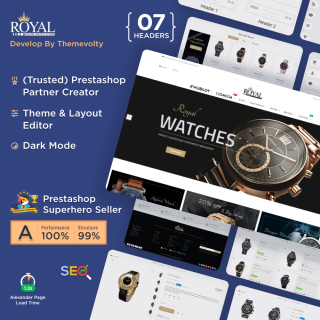 Royal Mega Watch & Jewelry Multipurpose PrestaShop Theme