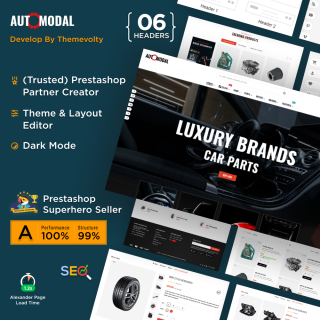 Auto Modal : Auto Part & Accessories Multi Store PrestaShop Theme
