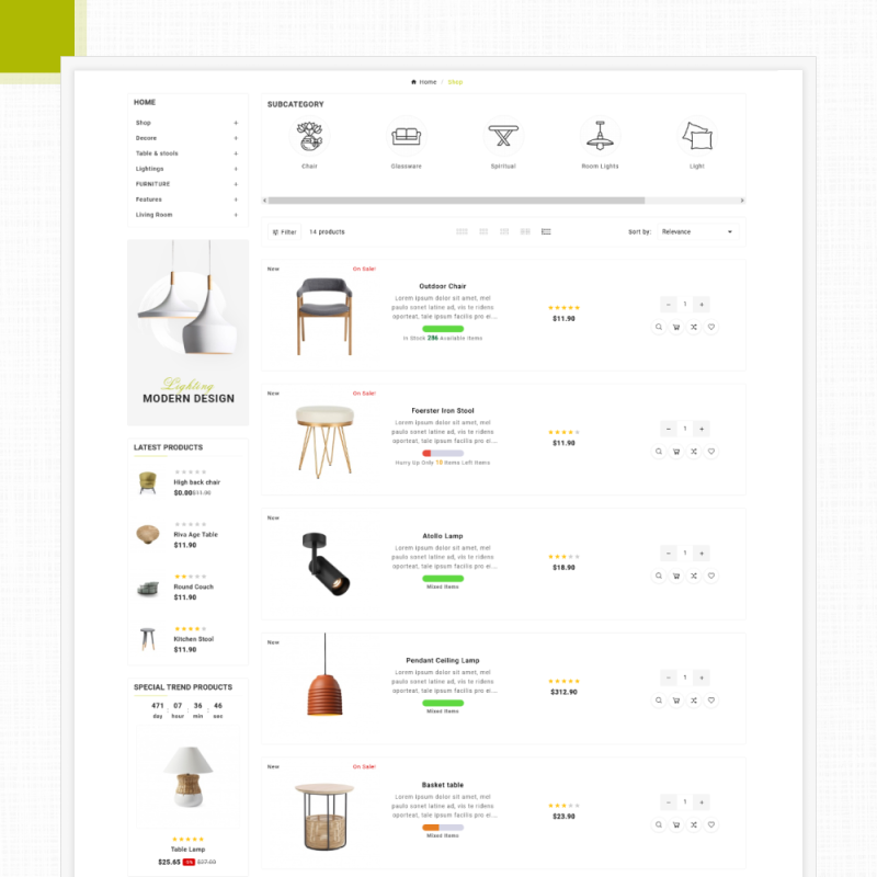 Drexel - Multi Purpose Furniture Store Premium PrestaShop Theme