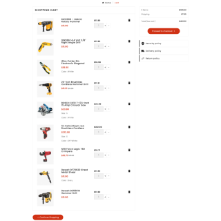 Drilling Mega SparePart - Car and Machine - Tools Store Template