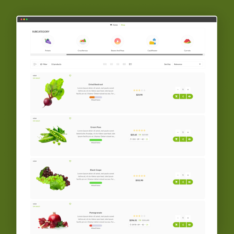 Organic Fresh - Food Grocery - Market Store Template favo