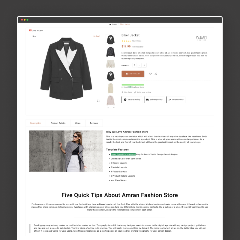 Amran Mega Cloth - Shoe Fashion - Watch Super Store Template