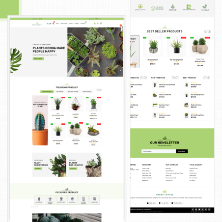 Greenleaves Plants  - Tools Bloom Theme Template