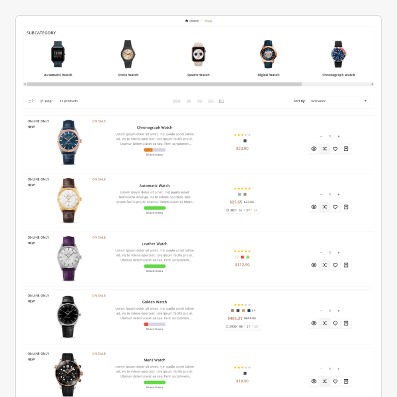 Chrono Mega Watch - Jewelry Apparel - Gifts  Store Store Template