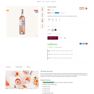 Vynobar Wine - Vodka Supper Store PretaShop Theme