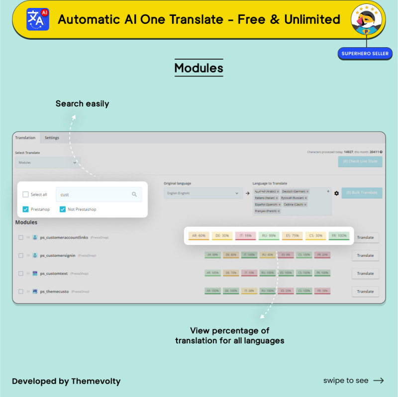 AI One Translation - PrestaShop Translate