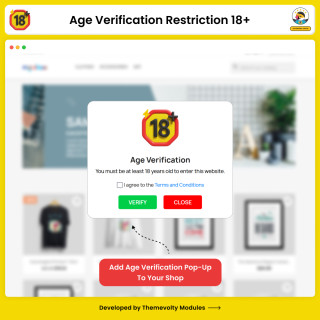 Age Verification Popup Restriction 18+ PRO